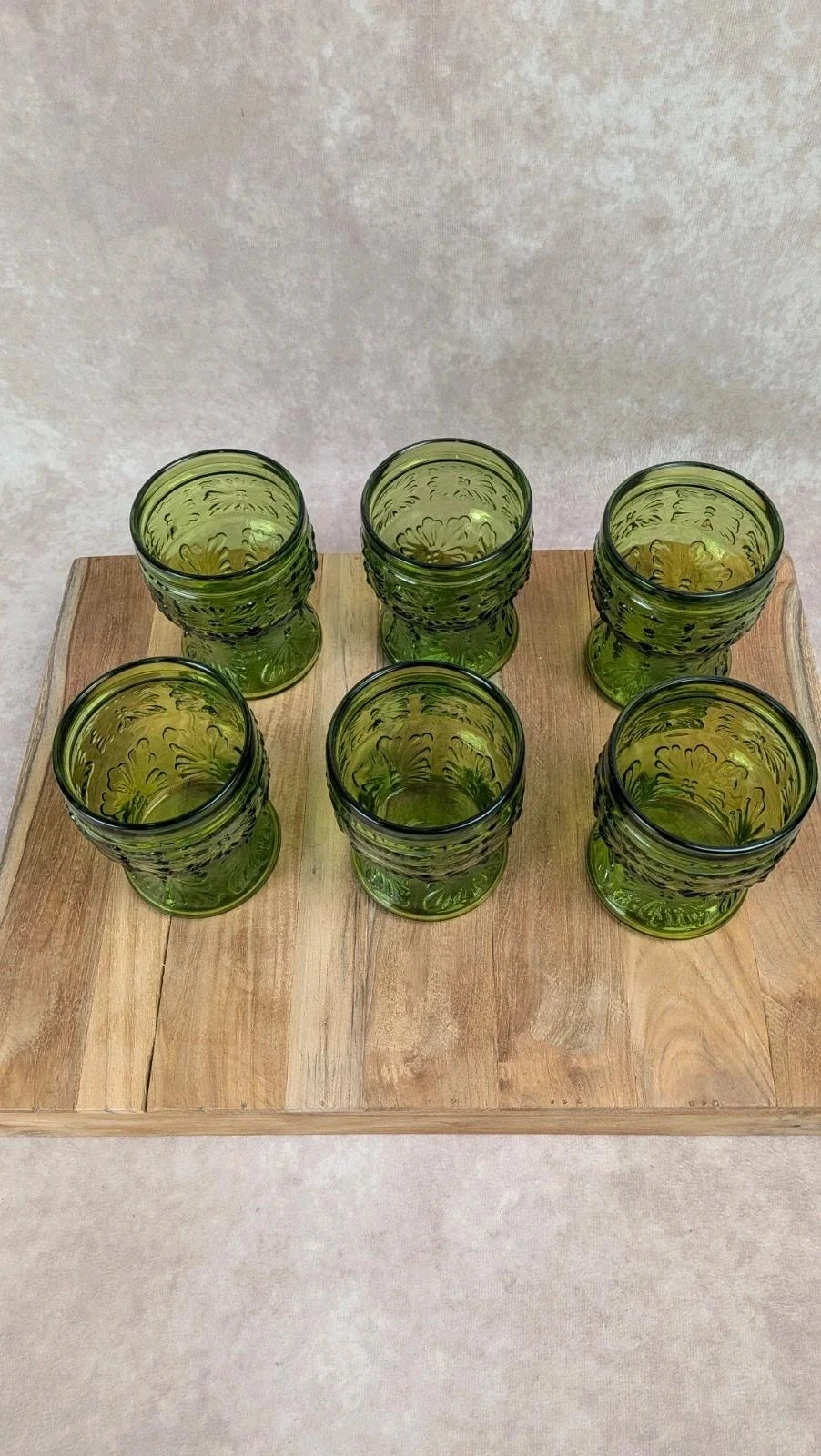 Service à orangeade/citronnade vintage carafe 6 verres verts Italie – photo 4
